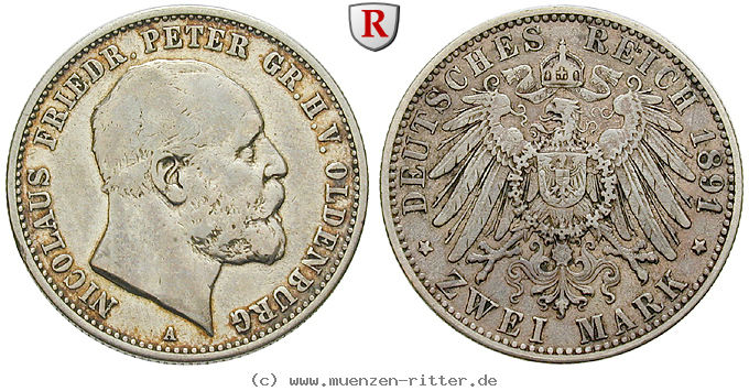 Klicken Sie auf das Bild um es auf Ihrem Rechner zu speichern deutsches-kaiserreich-nicolaus-friedrich-peter-2-mark/89416.jpg