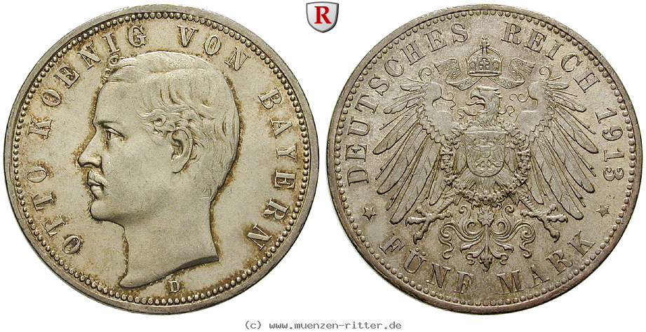 Klicken Sie auf das Bild um es auf Ihrem Rechner zu speichern deutsches-kaiserreich-otto-5-mark/90450.jpg