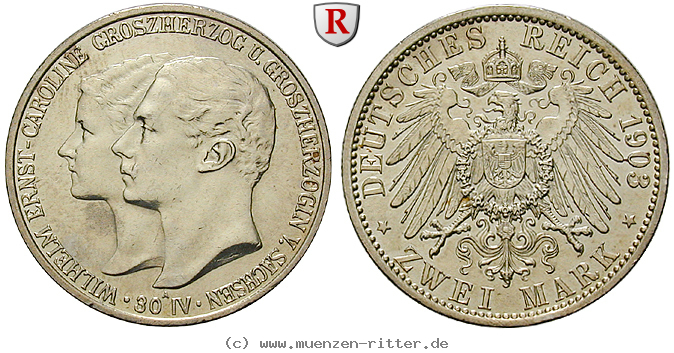 Klicken Sie auf das Bild um es auf Ihrem Rechner zu speichern deutsches-kaiserreich-wilhelm-ernst-2-mark/100360.jpg