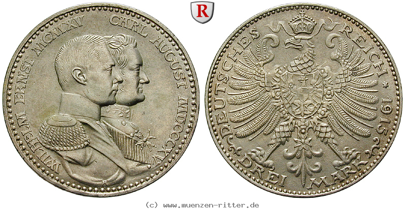 Klicken Sie auf das Bild um es auf Ihrem Rechner zu speichern deutsches-kaiserreich-wilhelm-ernst-3-mark/102848.jpg