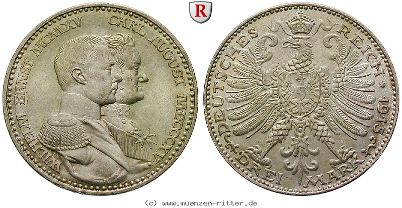 Klicken Sie auf das Bild um es auf Ihrem Rechner zu speichern deutsches-kaiserreich-wilhelm-ernst-3-mark/98294.jpg