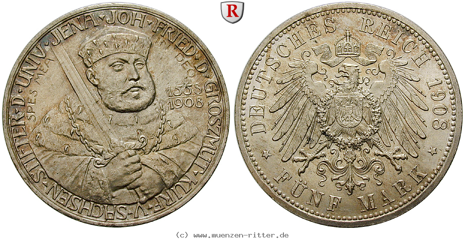 Klicken Sie auf das Bild um es auf Ihrem Rechner zu speichern deutsches-kaiserreich-wilhelm-ernst-5-mark/102783.jpg