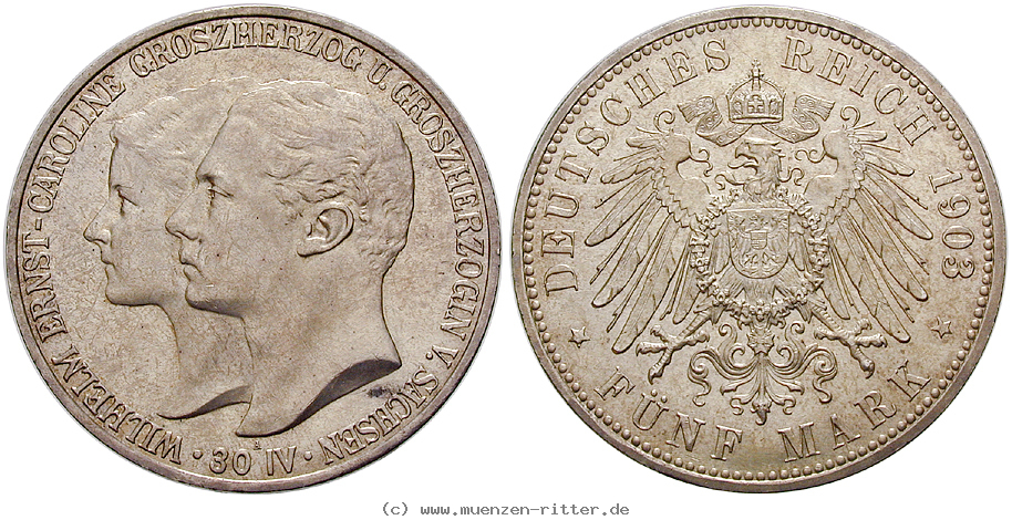 Klicken Sie auf das Bild um es auf Ihrem Rechner zu speichern deutsches-kaiserreich-wilhelm-ernst-5-mark/18844.jpg