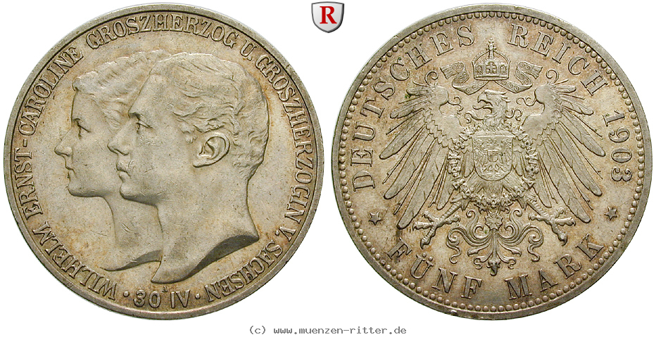 Klicken Sie auf das Bild um es auf Ihrem Rechner zu speichern deutsches-kaiserreich-wilhelm-ernst-5-mark/51575.jpg