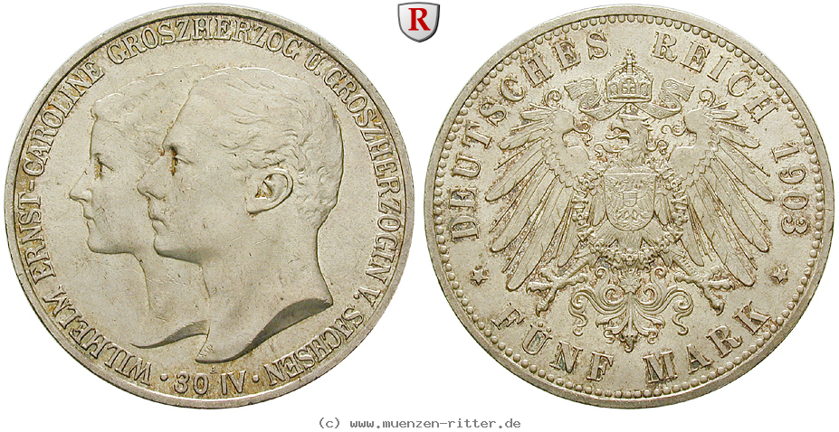 Klicken Sie auf das Bild um es auf Ihrem Rechner zu speichern deutsches-kaiserreich-wilhelm-ernst-5-mark/53324.jpg