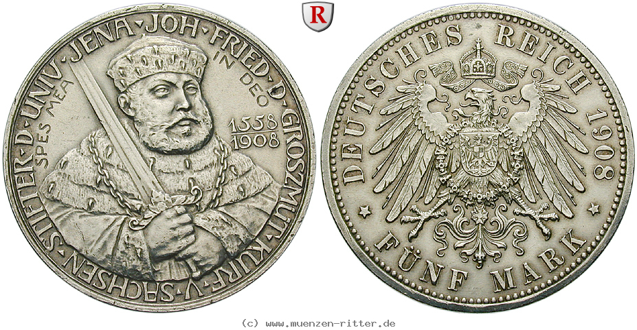 Klicken Sie auf das Bild um es auf Ihrem Rechner zu speichern deutsches-kaiserreich-wilhelm-ernst-5-mark/65049.jpg