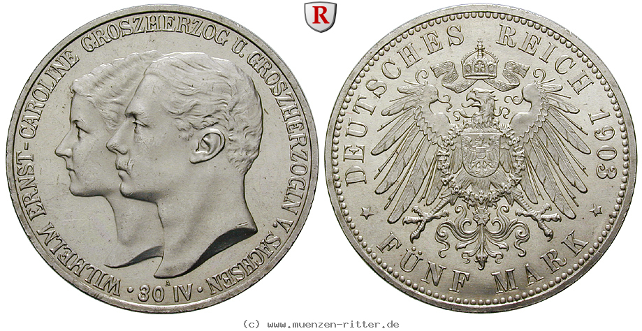 Klicken Sie auf das Bild um es auf Ihrem Rechner zu speichern deutsches-kaiserreich-wilhelm-ernst-5-mark/84942.jpg