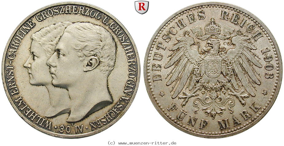 Klicken Sie auf das Bild um es auf Ihrem Rechner zu speichern deutsches-kaiserreich-wilhelm-ernst-5-mark/90554.jpg