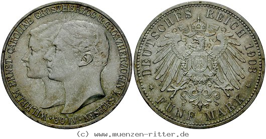 Klicken Sie auf das Bild um es auf Ihrem Rechner zu speichern deutsches-kaiserreich-wilhelm-ernst-5-mark/ejae10186.jpg