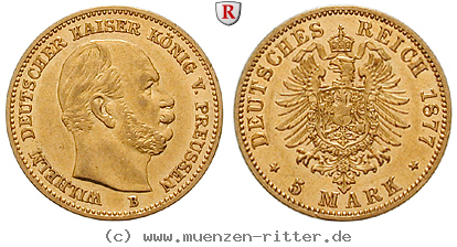 Klicken Sie auf das Bild um es auf Ihrem Rechner zu speichern deutsches-kaiserreich-wilhelm-i-5-mark/102102.jpg
