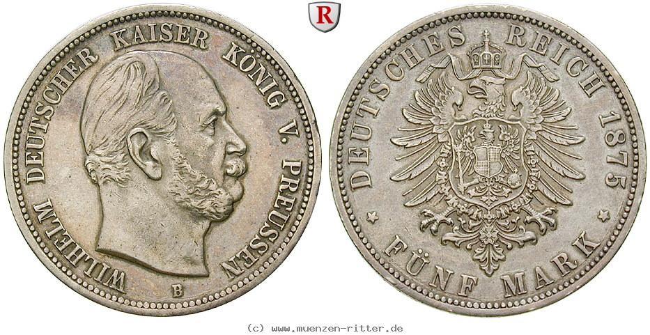 Klicken Sie auf das Bild um es auf Ihrem Rechner zu speichern deutsches-kaiserreich-wilhelm-i-5-mark/58651.jpg