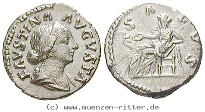 Klicken Sie auf das Bild um es auf Ihrem Rechner zu speichern faustina-ii--frau-des-marcus-aurelius-denar/18247.jpg