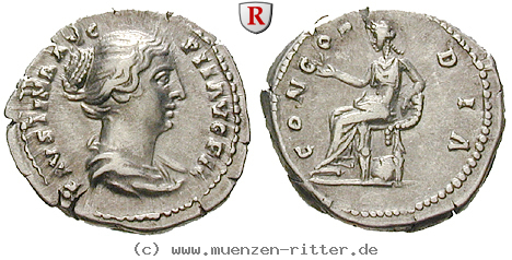 Klicken Sie auf das Bild um es auf Ihrem Rechner zu speichern faustina-ii--frau-des-marcus-aurelius-denar/20411.jpg