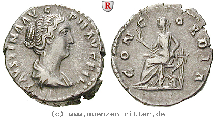 Klicken Sie auf das Bild um es auf Ihrem Rechner zu speichern faustina-ii--frau-des-marcus-aurelius-denar/20412.jpg