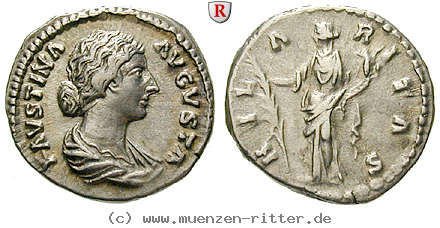 Klicken Sie auf das Bild um es auf Ihrem Rechner zu speichern faustina-ii--frau-des-marcus-aurelius-denar/29674.jpg
