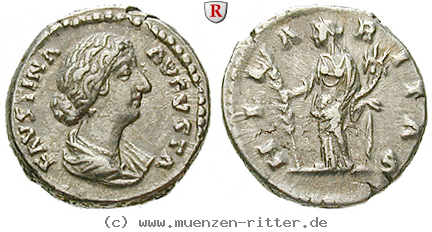 Klicken Sie auf das Bild um es auf Ihrem Rechner zu speichern faustina-ii--frau-des-marcus-aurelius-denar/43304.jpg