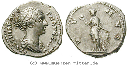 Klicken Sie auf das Bild um es auf Ihrem Rechner zu speichern faustina-ii--frau-des-marcus-aurelius-denar/44406.jpg