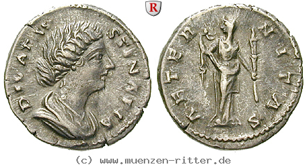 Klicken Sie auf das Bild um es auf Ihrem Rechner zu speichern faustina-ii--frau-des-marcus-aurelius-denar/59473.jpg