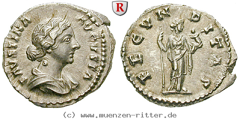 Klicken Sie auf das Bild um es auf Ihrem Rechner zu speichern faustina-ii--frau-des-marcus-aurelius-denar/87262.jpg