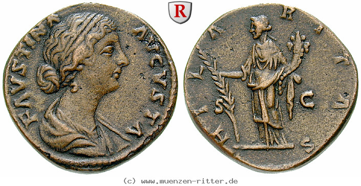 Klicken Sie auf das Bild um es auf Ihrem Rechner zu speichern faustina-ii--frau-des-marcus-aurelius-sesterz/55679a.jpg