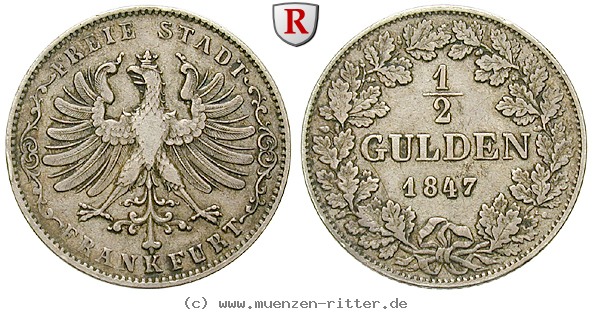 Klicken Sie auf das Bild um es auf Ihrem Rechner zu speichern frankfurt-stadt-1-2-gulden/35957.jpg