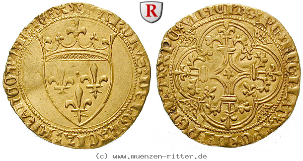 Klicken Sie auf das Bild um es auf Ihrem Rechner zu speichern frankreich-charles-vi-ecu-d-or--la-couronne/43467.jpg