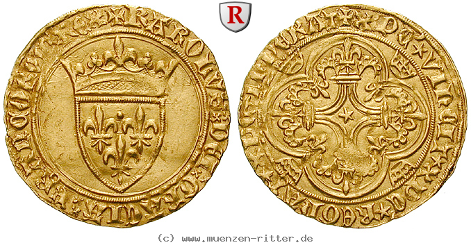 Klicken Sie auf das Bild um es auf Ihrem Rechner zu speichern frankreich-charles-vi-ecu-d-or--la-couronne/57069.jpg
