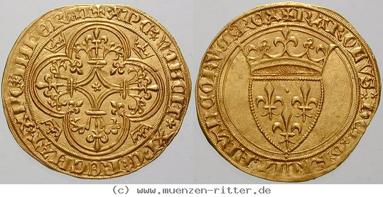 Klicken Sie auf das Bild um es auf Ihrem Rechner zu speichern frankreich-charles-vi-ecu-d-or--la-couronne/emaa269.jpg