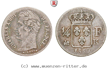Klicken Sie auf das Bild um es auf Ihrem Rechner zu speichern frankreich-charles-x-1-4-franc/82999.jpg