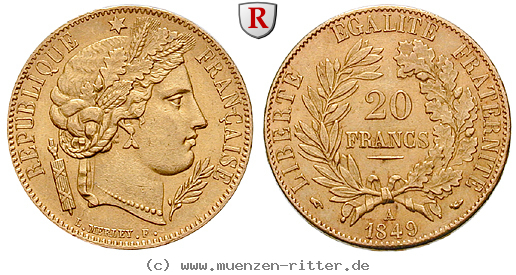 Klicken Sie auf das Bild um es auf Ihrem Rechner zu speichern frankreich-ii-republik-20-francs/27559.jpg