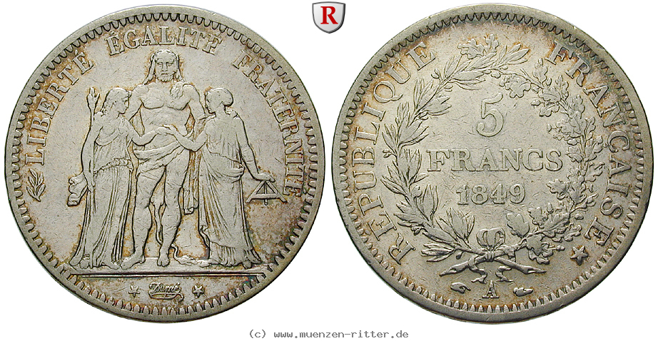Klicken Sie auf das Bild um es auf Ihrem Rechner zu speichern frankreich-ii-republik-5-francs/46363.jpg
