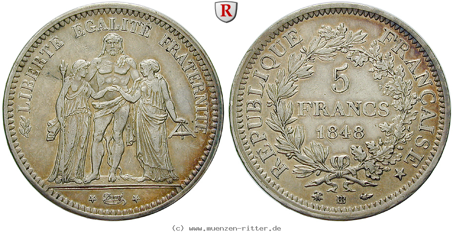 Klicken Sie auf das Bild um es auf Ihrem Rechner zu speichern frankreich-ii-republik-5-francs/66964.jpg