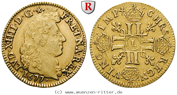 Klicken Sie auf das Bild um es auf Ihrem Rechner zu speichern frankreich-louis-xiv-louis-d-or--la-tete-nue/84688.jpg