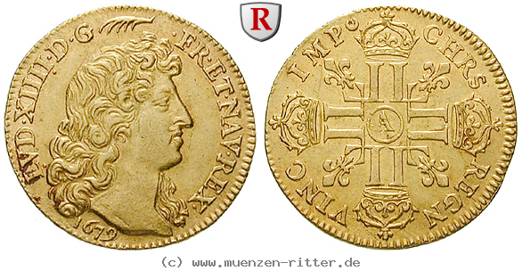 Klicken Sie auf das Bild um es auf Ihrem Rechner zu speichern frankreich-louis-xiv-louis-d-or-a-la-tete-virile/81261.jpg