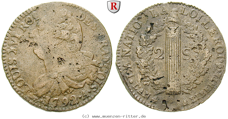 Klicken Sie auf das Bild um es auf Ihrem Rechner zu speichern frankreich-louis-xvi-2-sols/44179.jpg