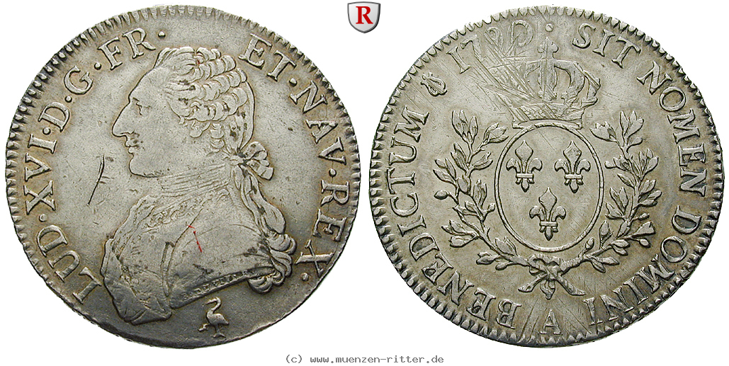 Klicken Sie auf das Bild um es auf Ihrem Rechner zu speichern frankreich-louis-xvi-ecu-aux-lauriers/72508.jpg