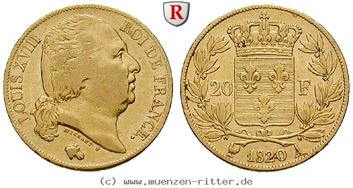 Klicken Sie auf das Bild um es auf Ihrem Rechner zu speichern frankreich-louis-xviii-20-francs/73824.jpg