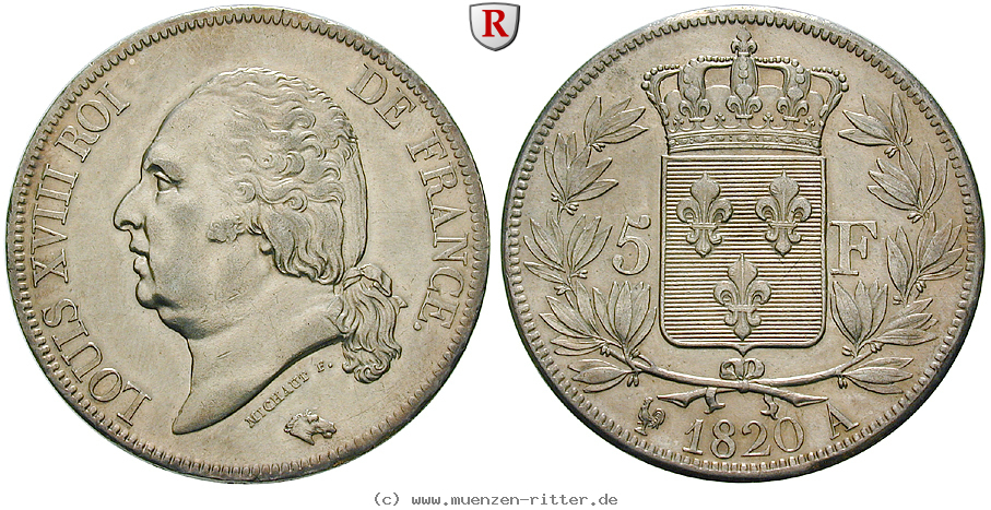 Klicken Sie auf das Bild um es auf Ihrem Rechner zu speichern frankreich-louis-xviii-5-francs/73460.jpg