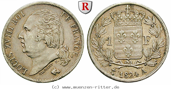 Klicken Sie auf das Bild um es auf Ihrem Rechner zu speichern frankreich-louis-xviii-franc/55425.jpg
