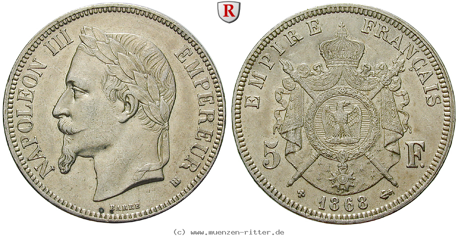 Klicken Sie auf das Bild um es auf Ihrem Rechner zu speichern frankreich-napoleon-iii-5-francs/66988.jpg