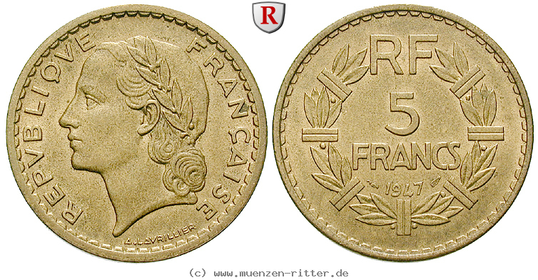 Klicken Sie auf das Bild um es auf Ihrem Rechner zu speichern frankreich-provisorische-regierung-5-francs/67823.jpg