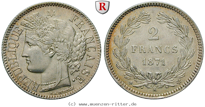 Klicken Sie auf das Bild um es auf Ihrem Rechner zu speichern frankreich-regierung-der-nationalen-verteidigung-2-francs/67088.jpg