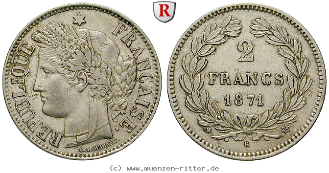 Klicken Sie auf das Bild um es auf Ihrem Rechner zu speichern frankreich-regierung-der-nationalen-verteidigung-2-francs/67089.jpg