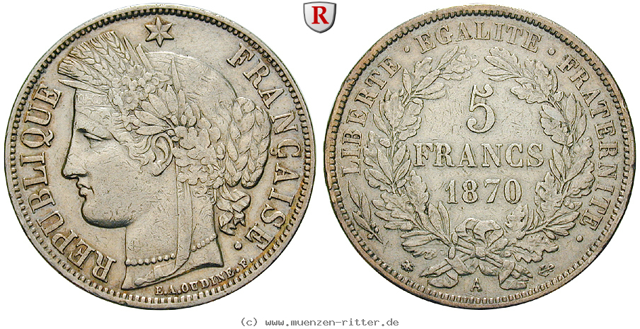 Klicken Sie auf das Bild um es auf Ihrem Rechner zu speichern frankreich-regierung-der-nationalen-verteidigung-5-francs/72706.jpg