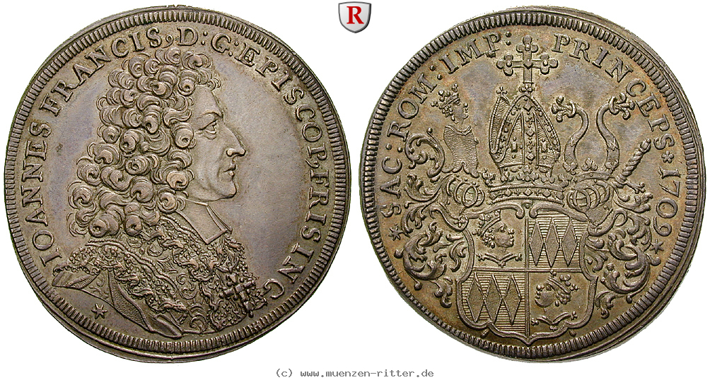 Klicken Sie auf das Bild um es auf Ihrem Rechner zu speichern freising-bistum-johann-franz-eckher-von-kapfing-reichstaler/92474.jpg