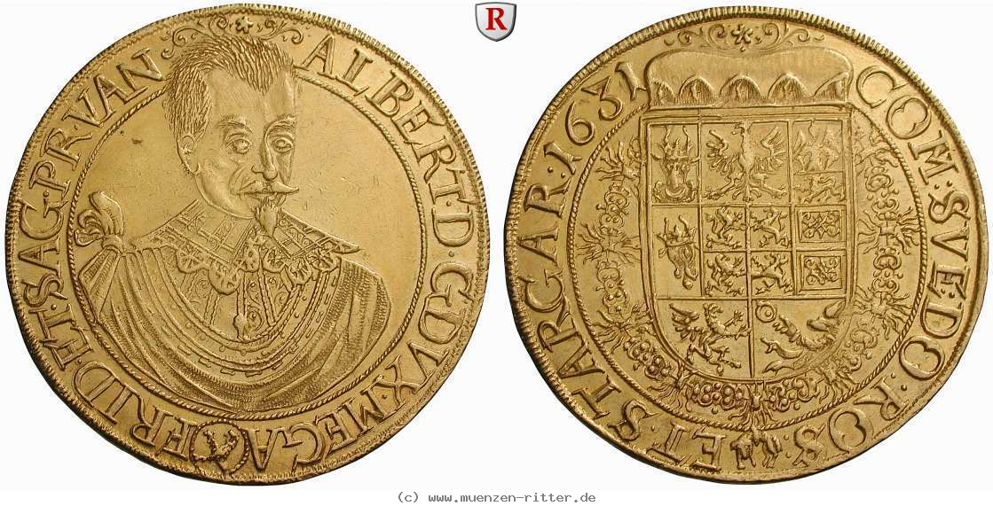 Klicken Sie auf das Bild um es auf Ihrem Rechner zu speichern friedland-und-sagan-herzogtum-albrecht-von-wallenstein-10-dukaten/72972.jpg