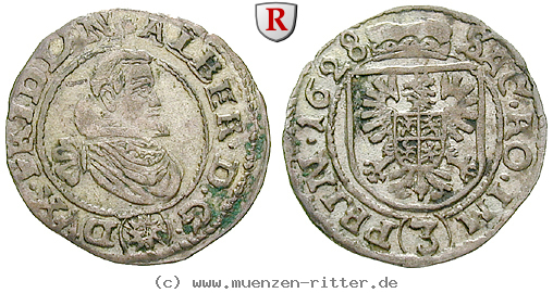 Klicken Sie auf das Bild um es auf Ihrem Rechner zu speichern friedland-und-sagan-herzogtum-albrecht-von-wallenstein-groschen-3-kreuzer/77834.jpg
