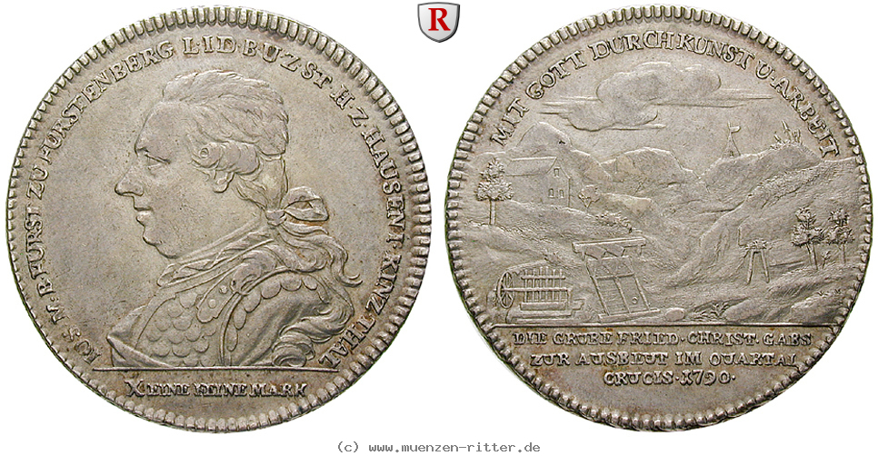 Klicken Sie auf das Bild um es auf Ihrem Rechner zu speichern fuerstenberg-grafschaft-joseph-maria-benedict-konventionstaler/81097.jpg