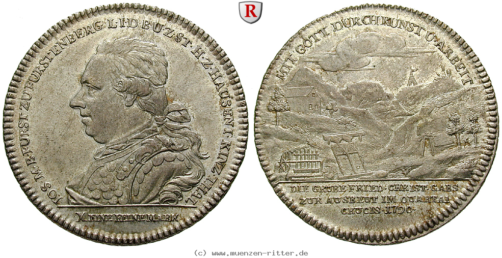 Klicken Sie auf das Bild um es auf Ihrem Rechner zu speichern fuerstenberg-grafschaft-joseph-maria-benedict-konventionstaler/92288.jpg