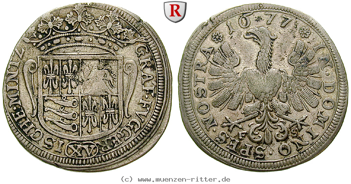 Klicken Sie auf das Bild um es auf Ihrem Rechner zu speichern fugger-grafschaft-sigmund-joseph-u-johann-rudolf-unter-vormundschaf-15-kreuzer/47107.jpg